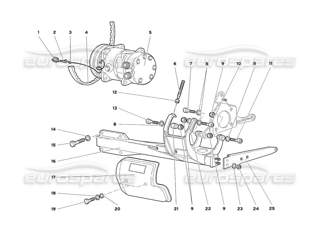 lamborghini diablo sv (1999) diagrama de piezas de control de clima