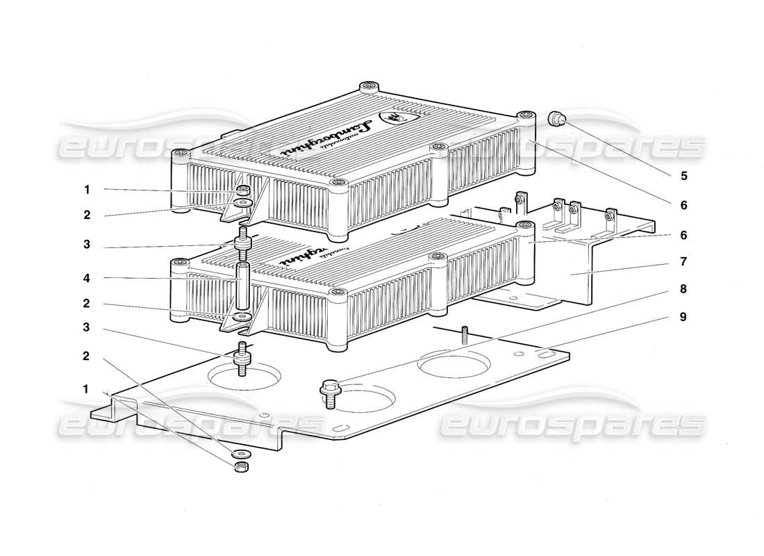 lamborghini diablo sv (1997) diagrama de piezas de las unidades de inyección electrónica