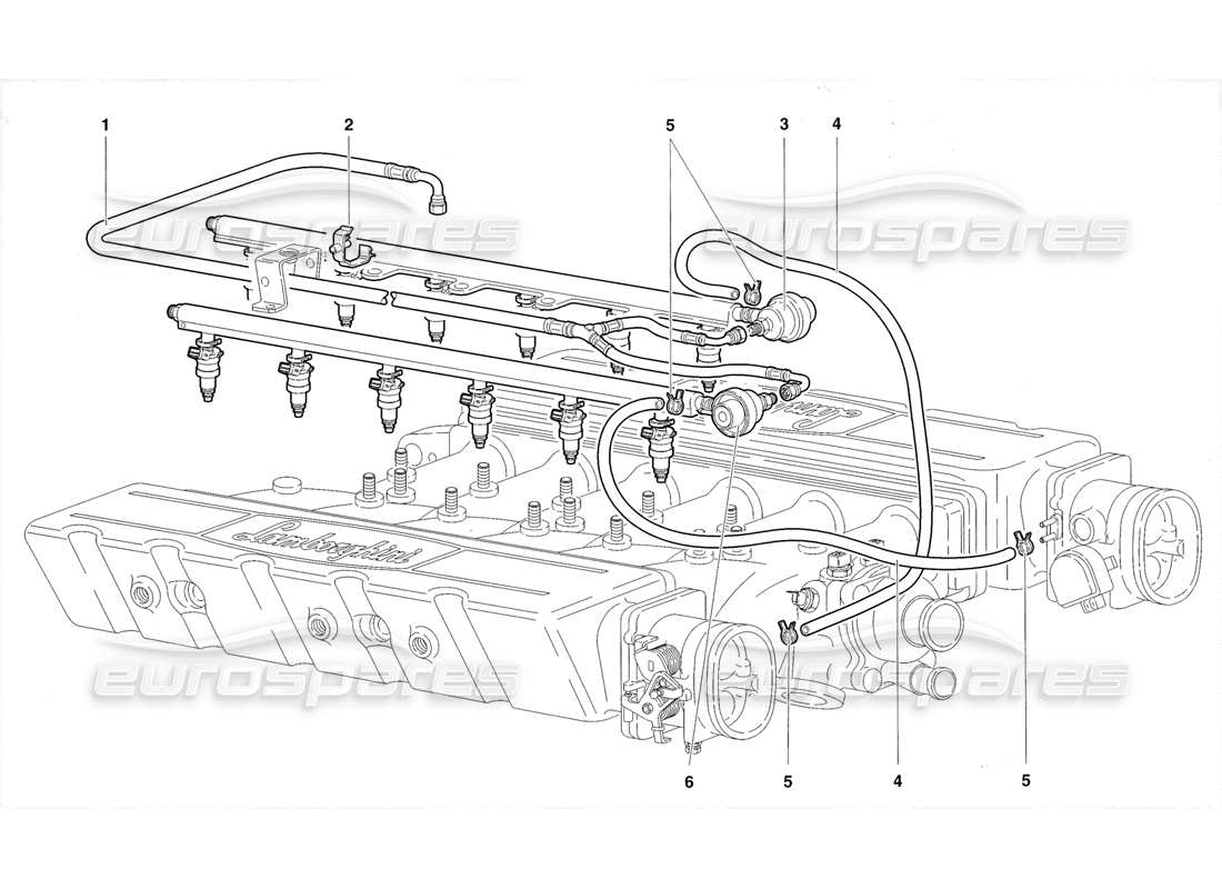 lamborghini diablo roadster (1998) diagrama de piezas del sistema de combustible