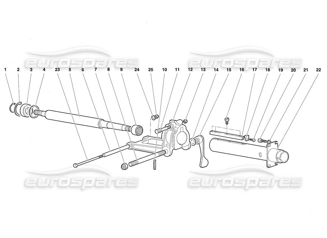 lamborghini diablo sv (1997) diagrama de piezas de dirección