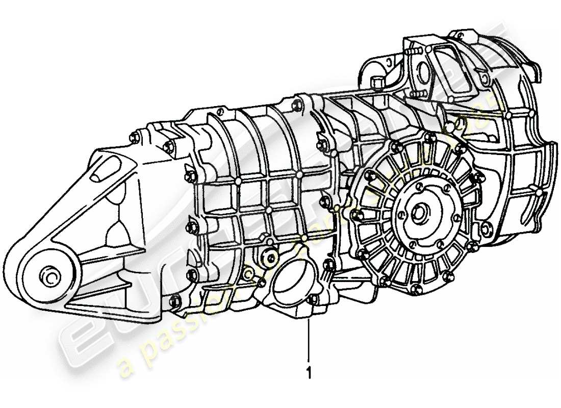 un diagrama de piezas del catálogo de piezas porsche 1972 (refurbished and exchange catalogue)