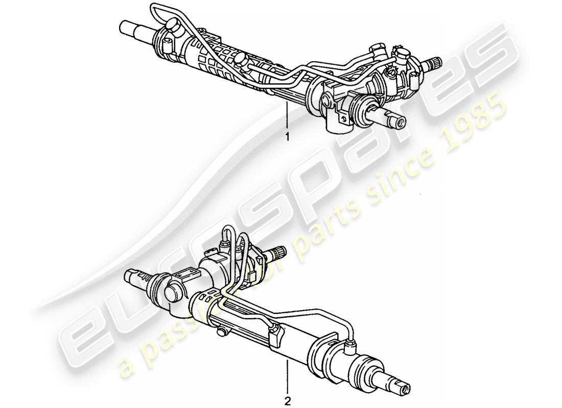 un diagrama de piezas del catálogo de piezas porsche 1981 (refurbished and exchange catalogue)