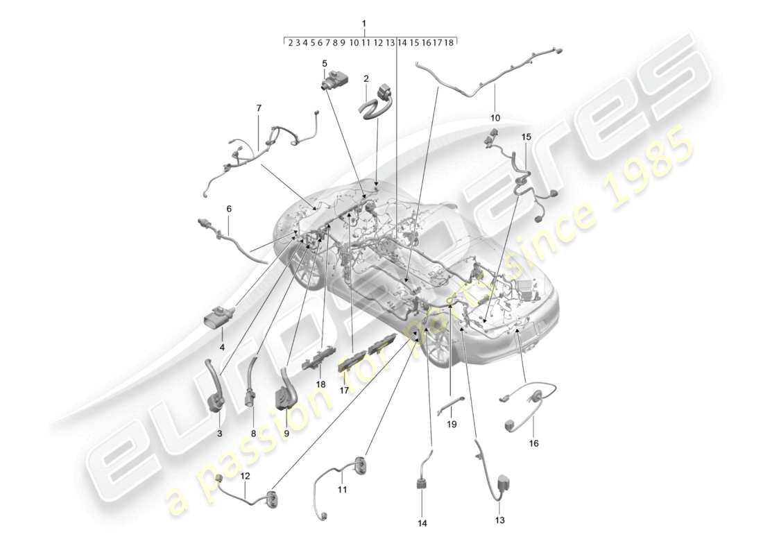 un diagrama de piezas del catálogo de piezas porsche 2016 (981 cayman)