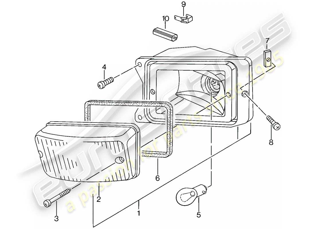 un diagrama de piezas del catálogo de piezas porsche 1987 (944)