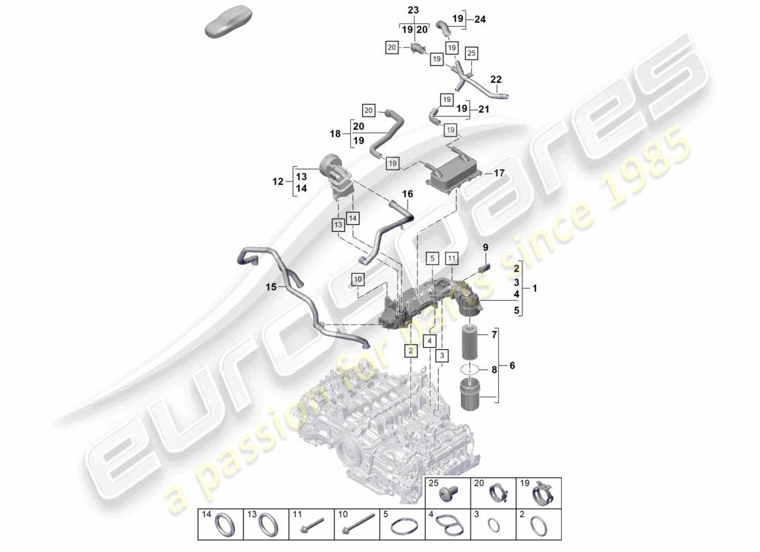 diagrama de pieza que contiene el número de pieza paf008134