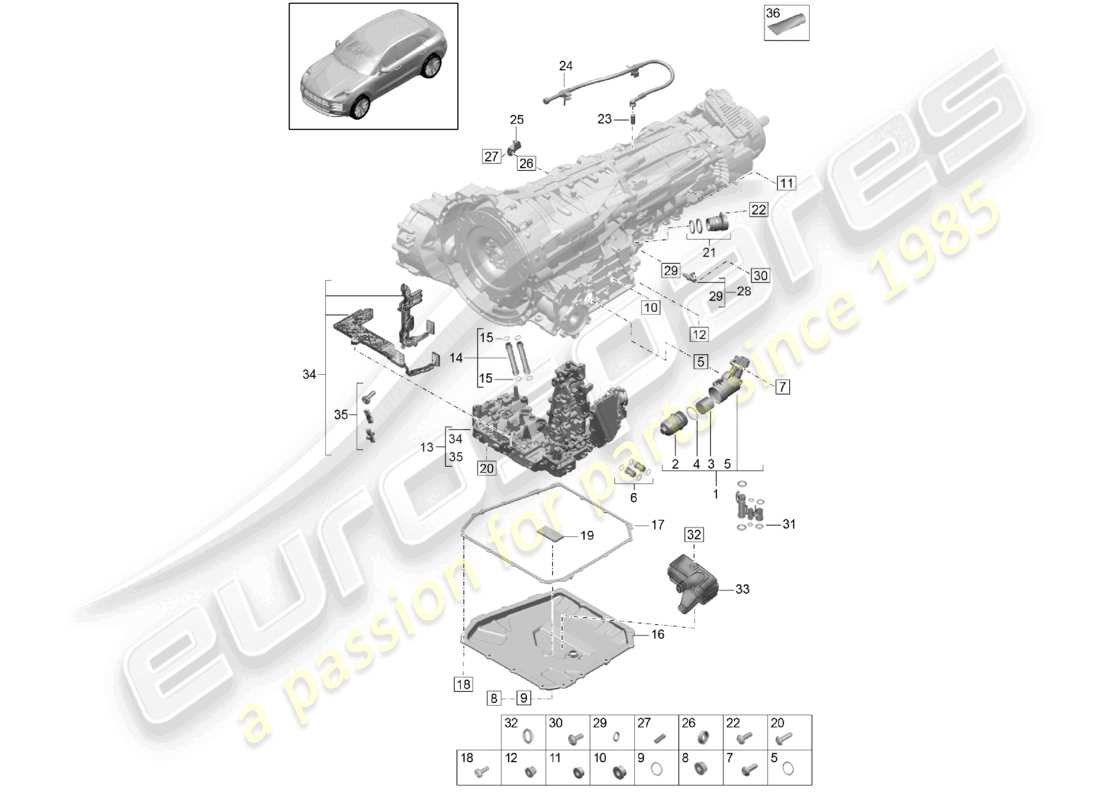 diagrama de pieza que contiene el número de pieza paf013827