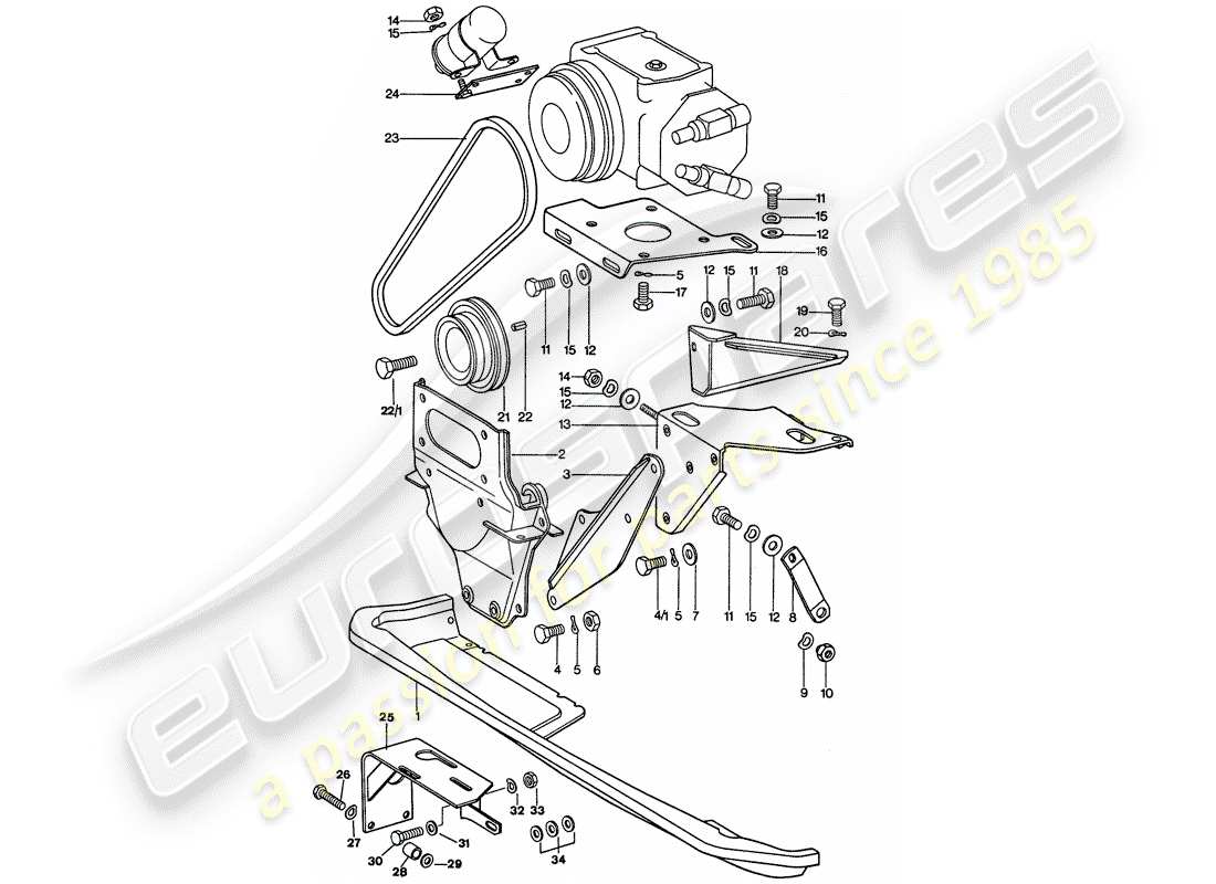 porsche 1976 (911) aire acondicionado diagrama de piezas