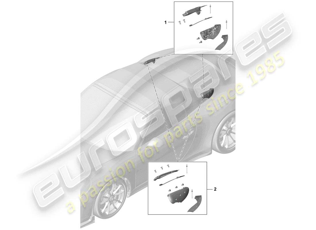 porsche 2017 (991-2 r/gt3/rs) diagrama de piezas catch