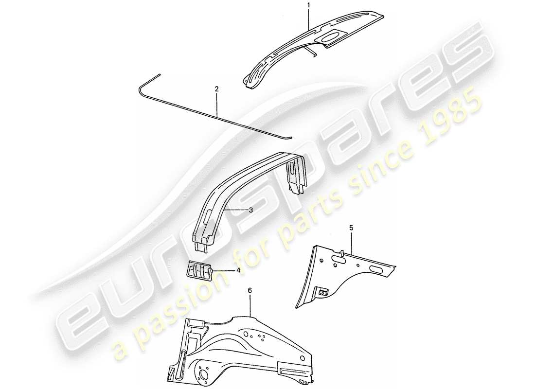 porsche 1977 (911) panel interior diagrama de piezas