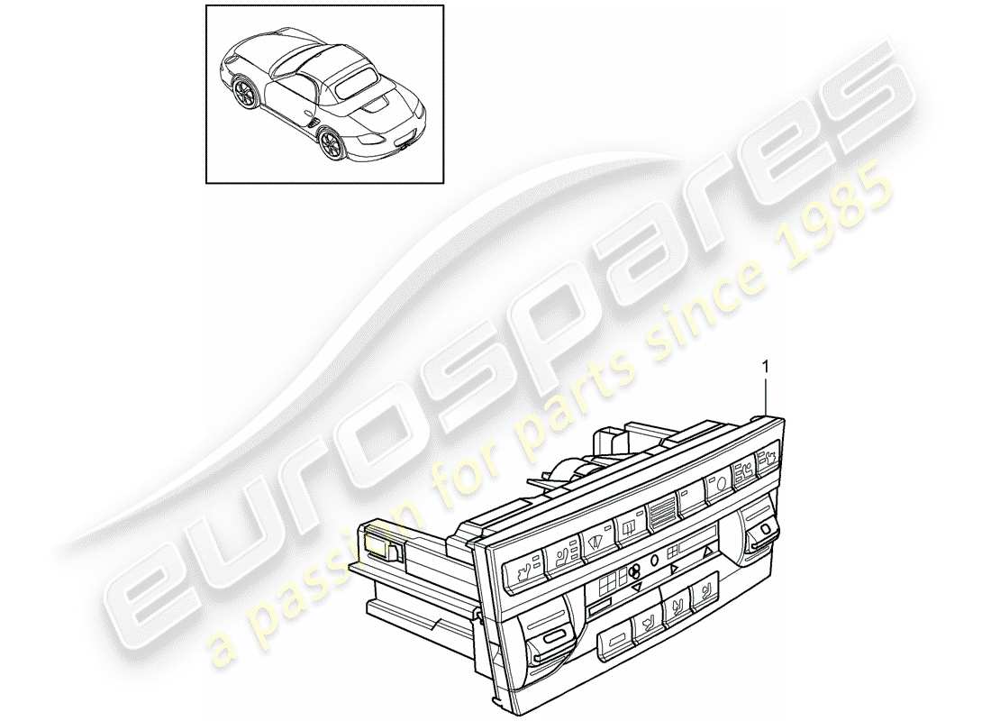 porsche boxster 987 (2012) diagrama de piezas del interruptor de control
