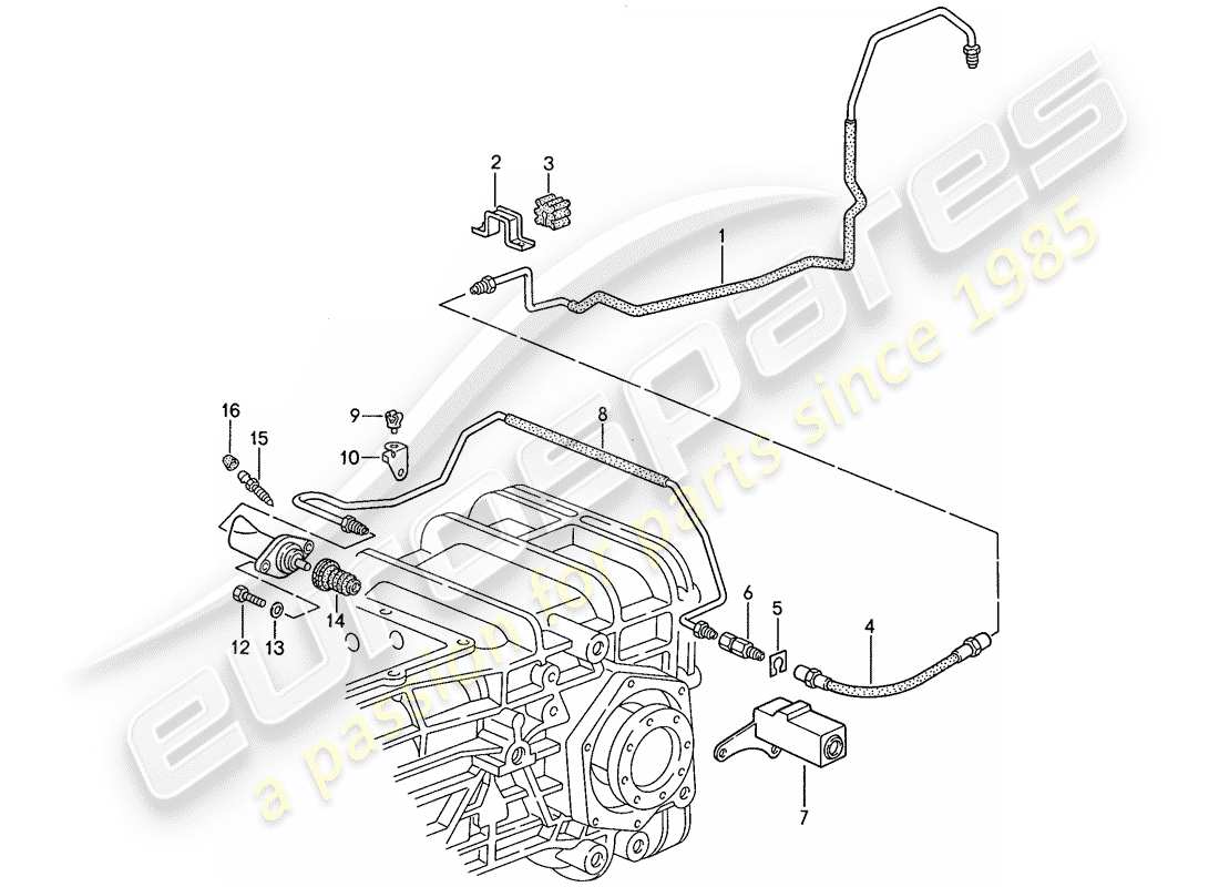 porsche 1990 (928) transmisión automática - control de bloqueo 2 - d - mj 1990>> diagrama de piezas