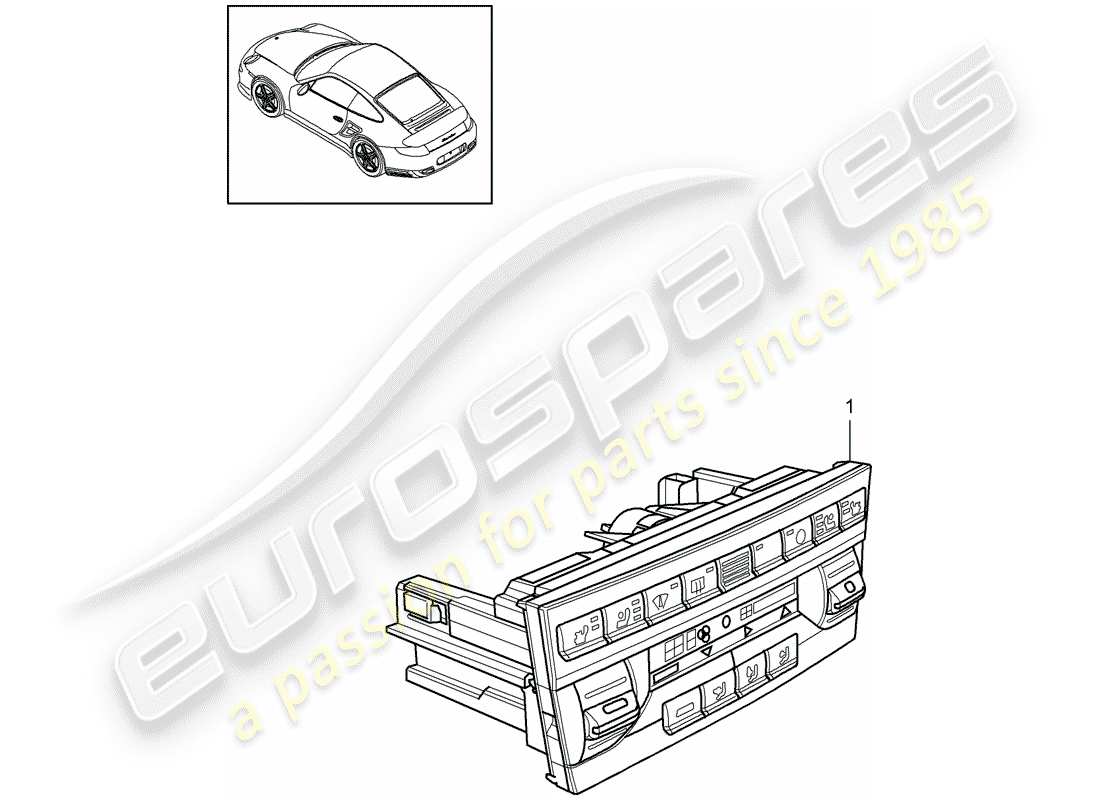 porsche 2013 (997-2 turbo / gt2 rs) interruptor de control diagrama de piezas