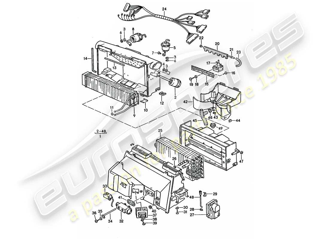 porsche 1994 (928) aire acondicionado - aire acondicionado diagrama de piezas