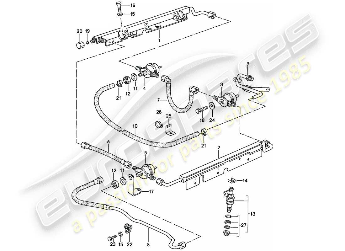 porsche 1983 (928) lh-jetronic - 3 - d - mj 1985>> diagrama de piezas