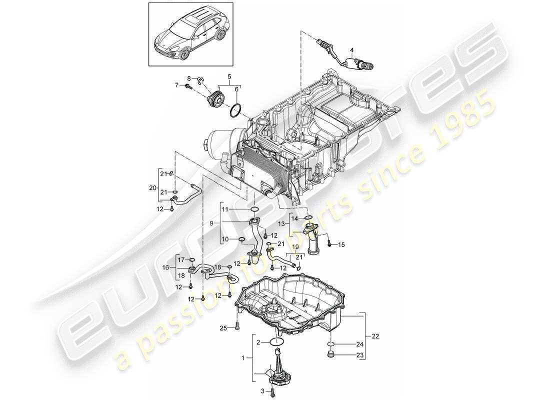 porsche 2014 (cayenne e2 92a) tubo de succión diagrama de piezas