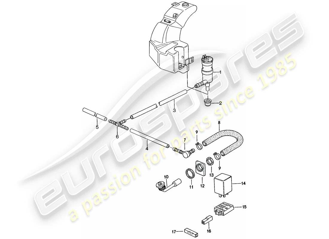 porsche 1987 (924s) diagrama de piezas del sistema arandela