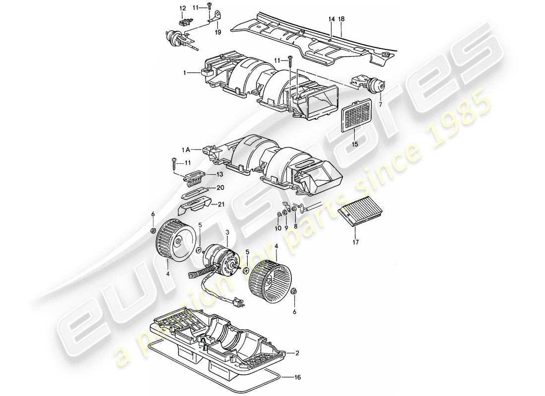 porsche 1994 (968) admirador diagrama de piezas