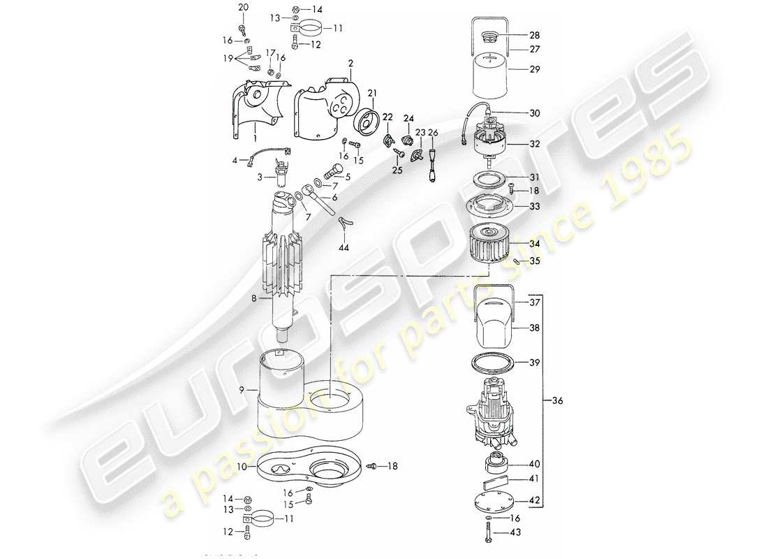 porsche 1966 (911/912) piezas individuales - calentador - - webasto - - d - mj 1969>> diagrama de piezas