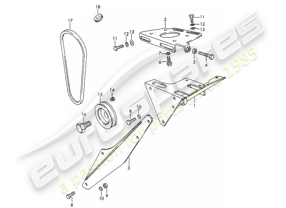 porsche 1966 (911/912) soporte - mecanismo de conducción - aire acondicionado - d >> - mj 1968 diagrama de piezas