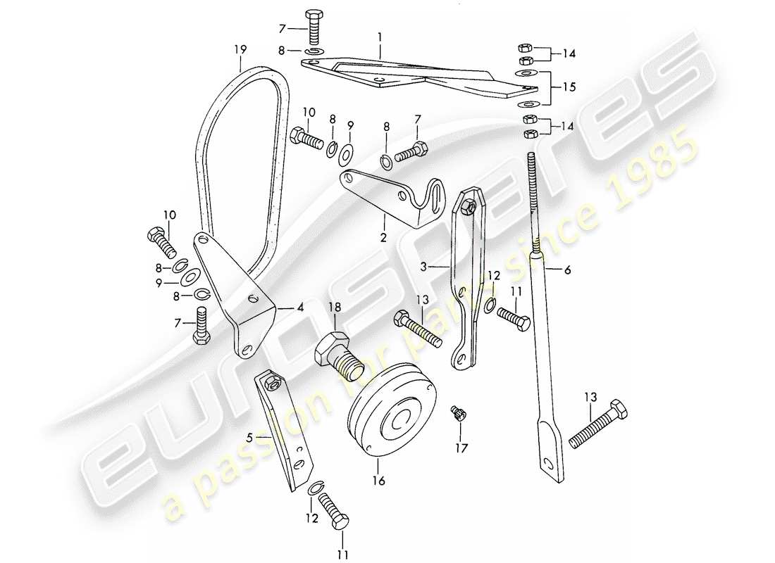porsche 1966 (911/912) soporte - mecanismo de conducción - aire acondicionado - d >> - mj 1968 diagrama de piezas