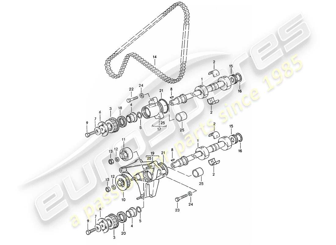 porsche 1994 (968) mecanismo de impulsión - eje diagrama de piezas