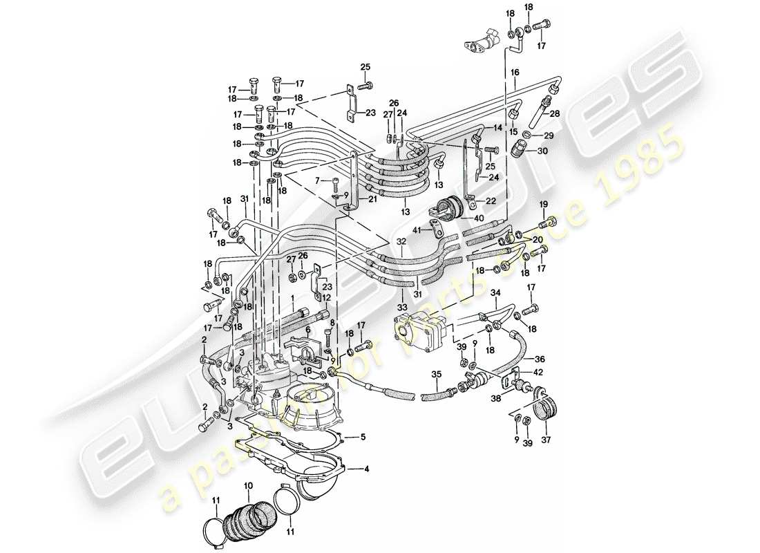 porsche 1977 (924) k-jetronic diagrama de piezas