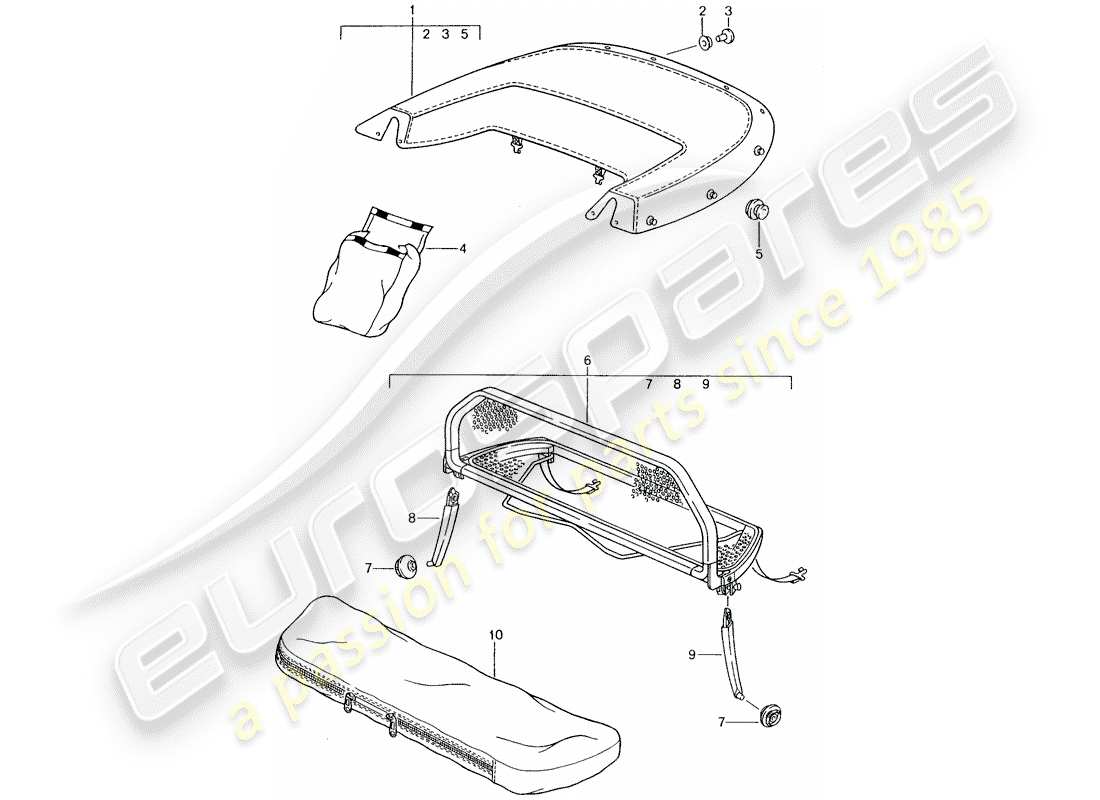 porsche 2011 (tequipment) cubre botas diagrama de piezas