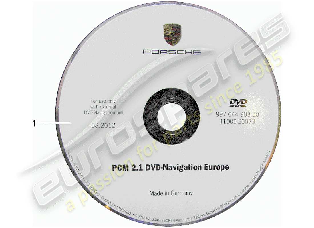porsche 2009 (tequipment cayenne) sistema de navegación diagrama de piezas