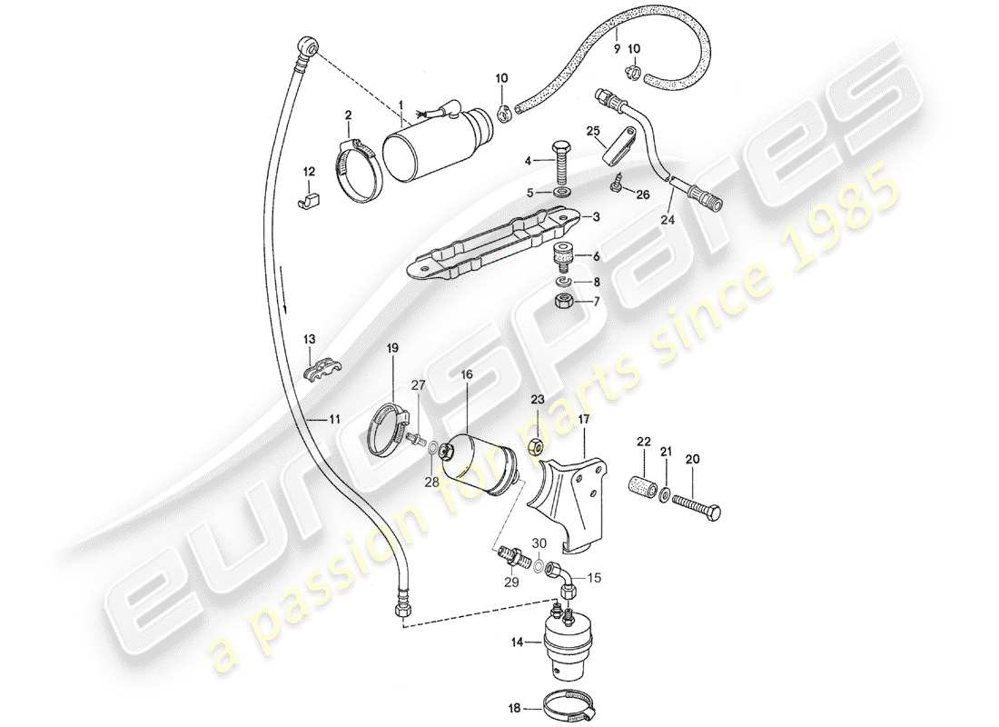 porsche 1976 (911) sistema de combustible - d - mj 1975>> diagrama de piezas
