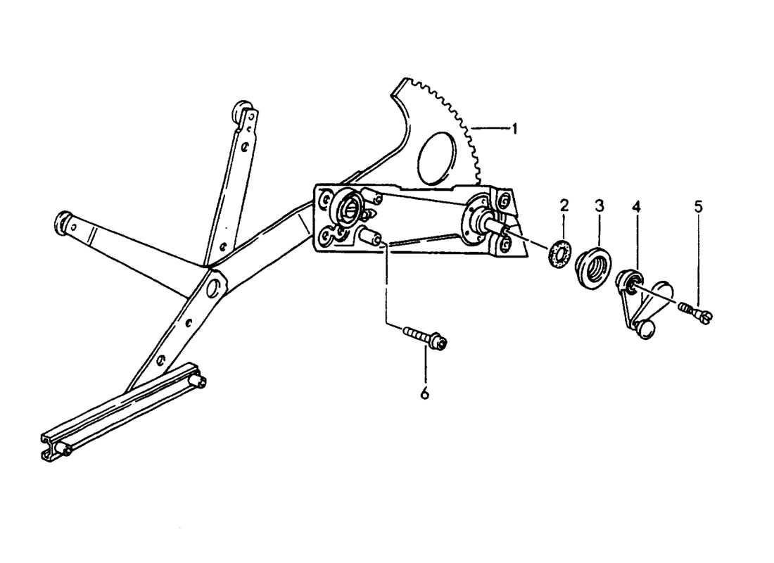 porsche 1994 (964) regulador de elevalunas - manualmente diagrama de piezas