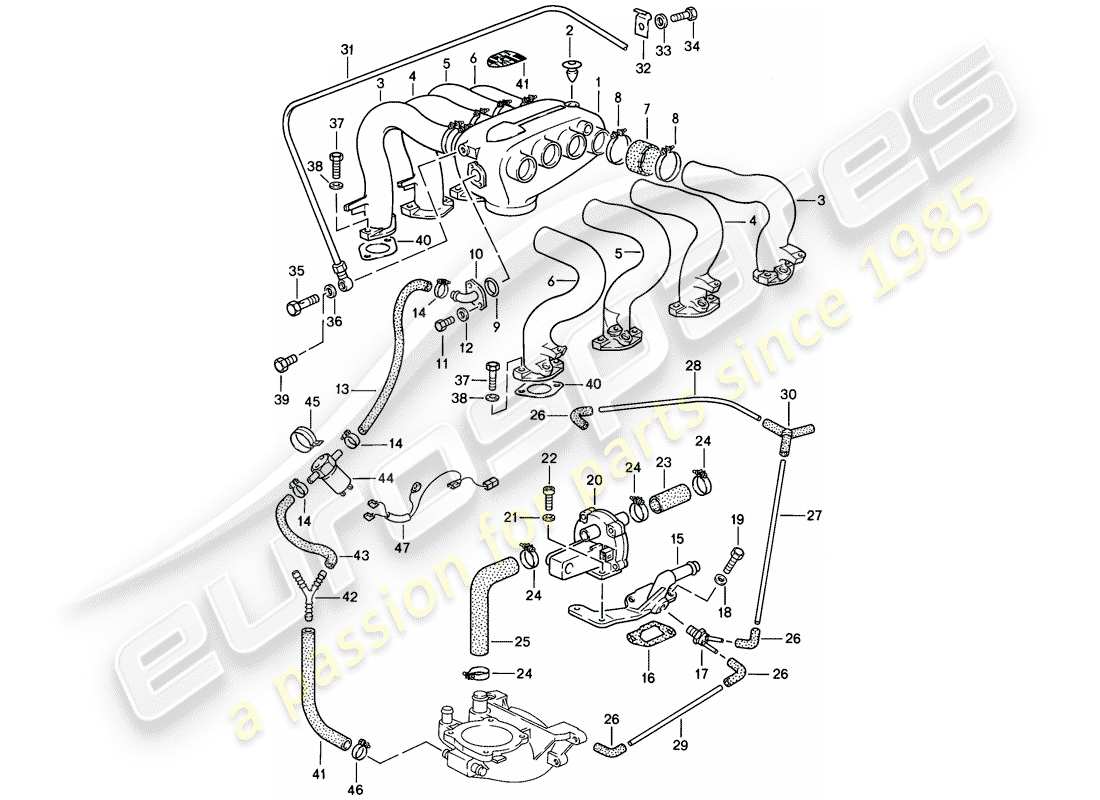 porsche 1986 (928) l-jetronic - 3 - - d >> - mj 1984 diagrama de piezas