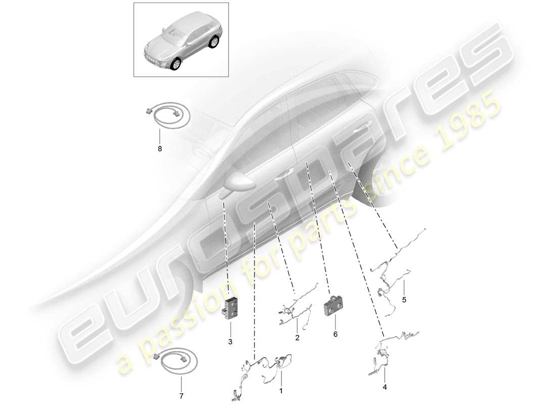 porsche 2016 (macan) aprovechar diagrama de piezas