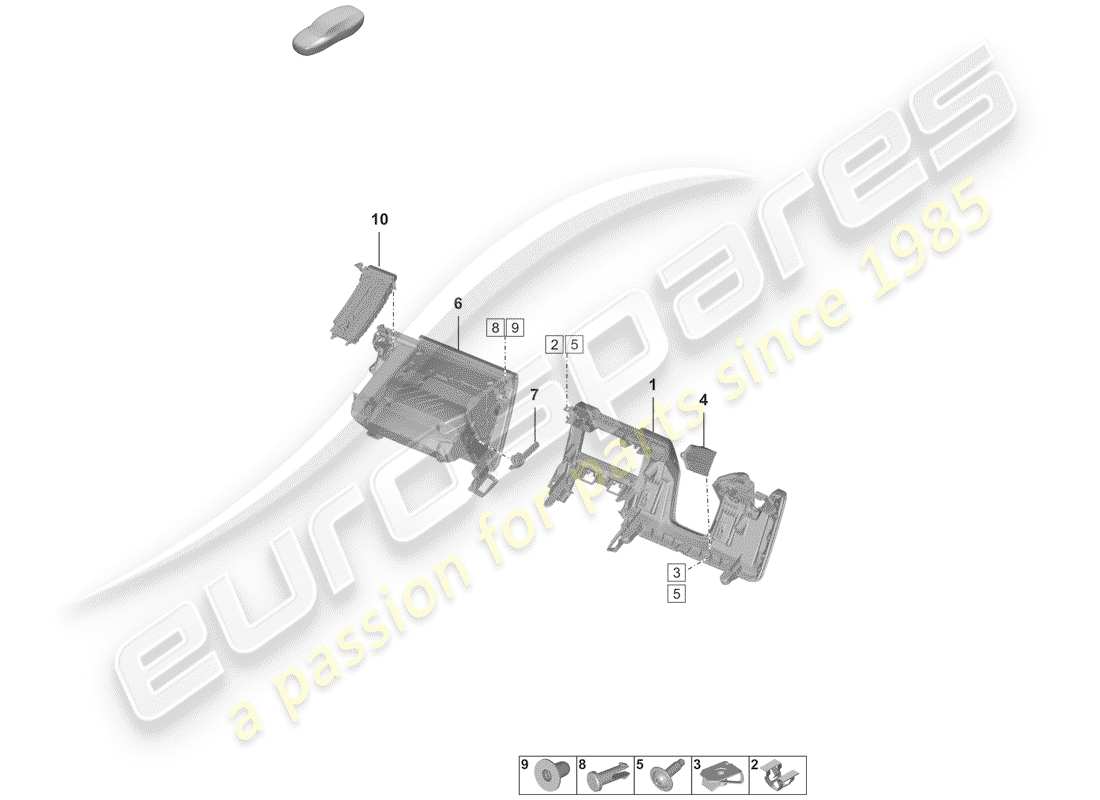 porsche 2019 (992-1) guantera diagrama de piezas