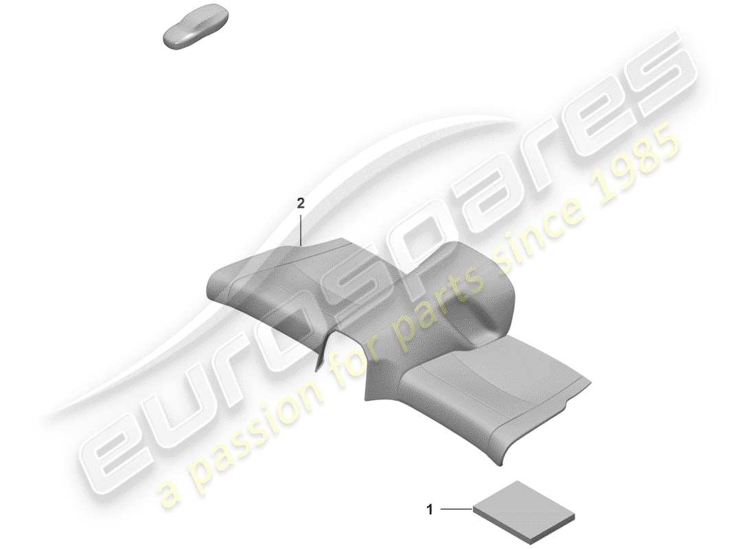 porsche 2020 (992-1) parte de espuma diagrama de piezas