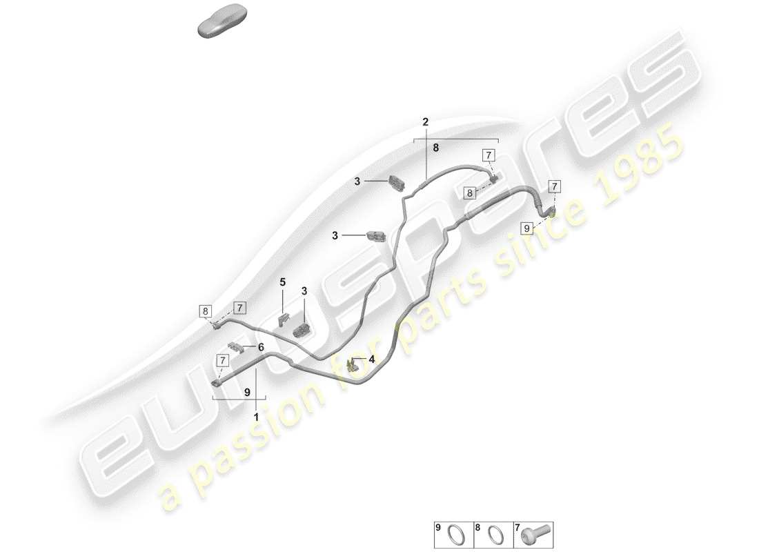 porsche 2019 (992-1) aire acondicionado diagrama de piezas