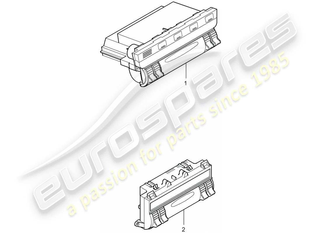 porsche 2010 (cayenne e1 9pa) unidad operativa diagrama de piezas