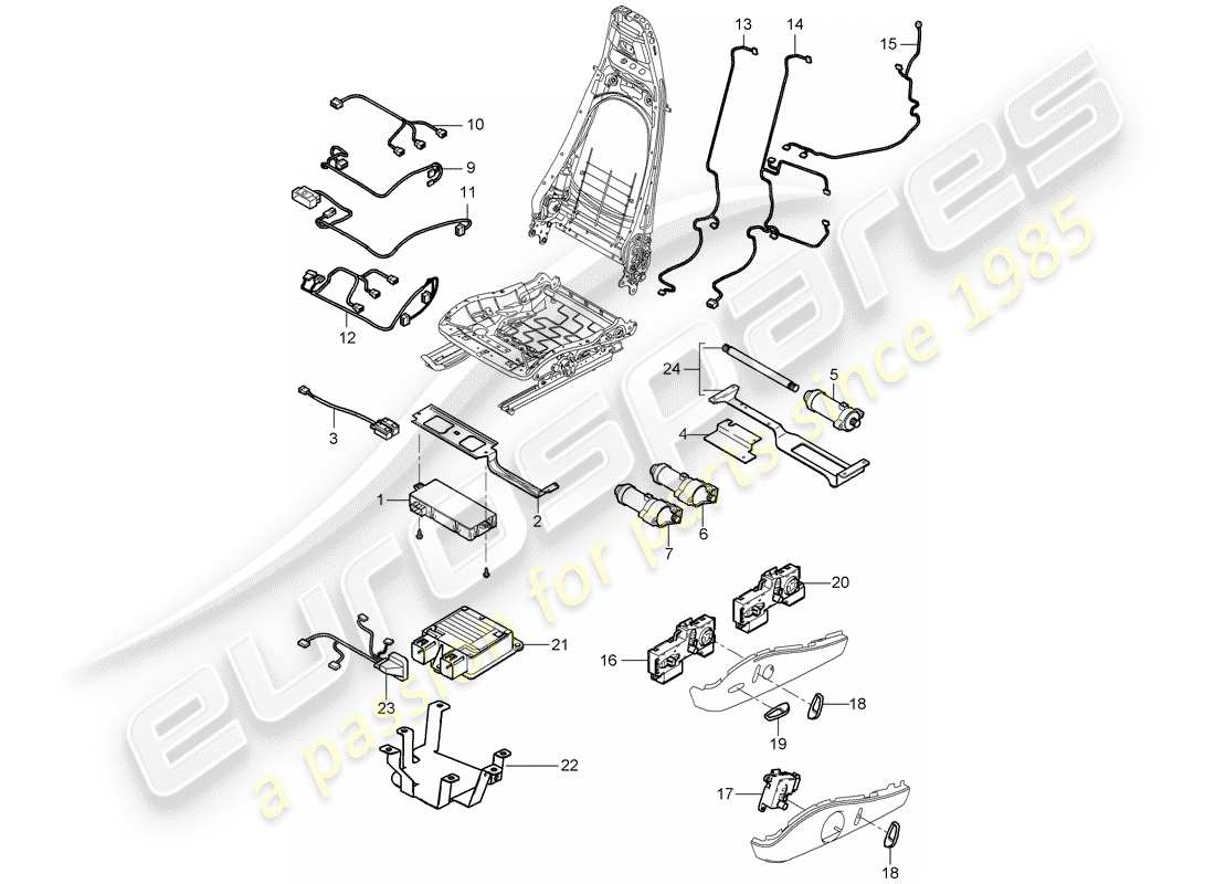 porsche 2007 (987 cayman) cableando arneses diagrama de piezas