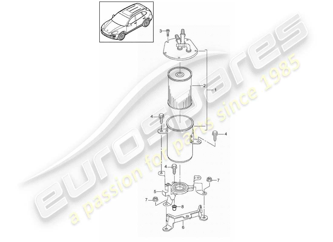 porsche 2013 (cayenne e2 92a) fuel system diagrama de piezas