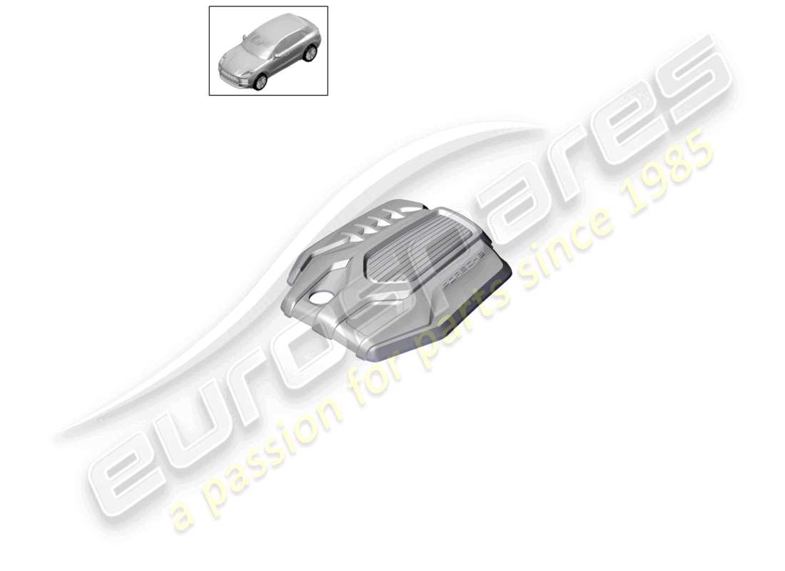 porsche 2020 (macan) cubierta del motor compartimiento del motor diagrama de piezas