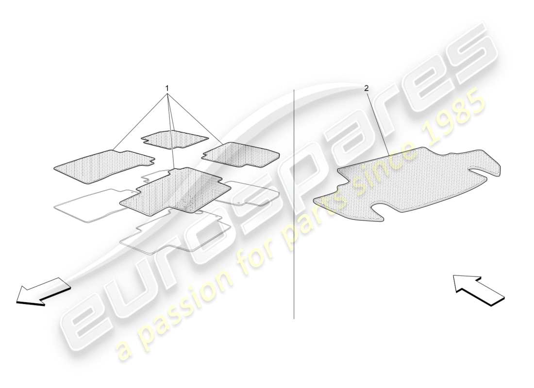 maserati granturismo s (2016) diagrama de piezas estándar proporcionado