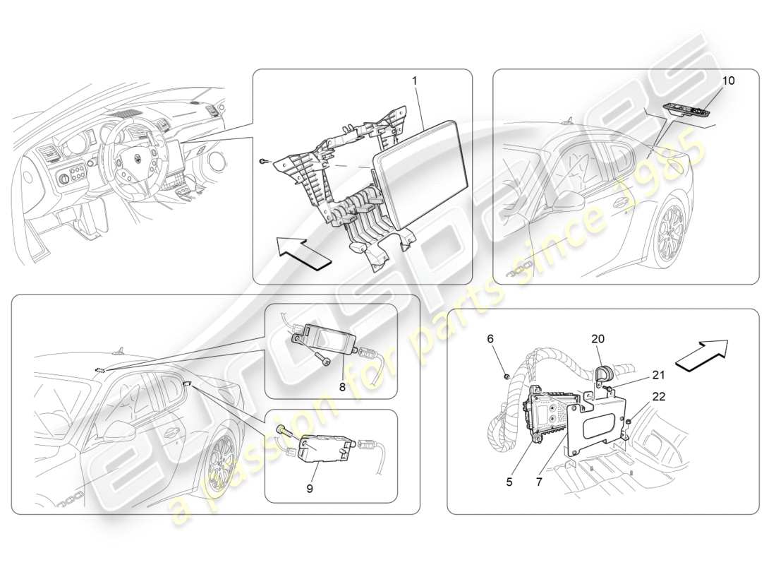 maserati granturismo s (2018) diagrama de partes del sistema it