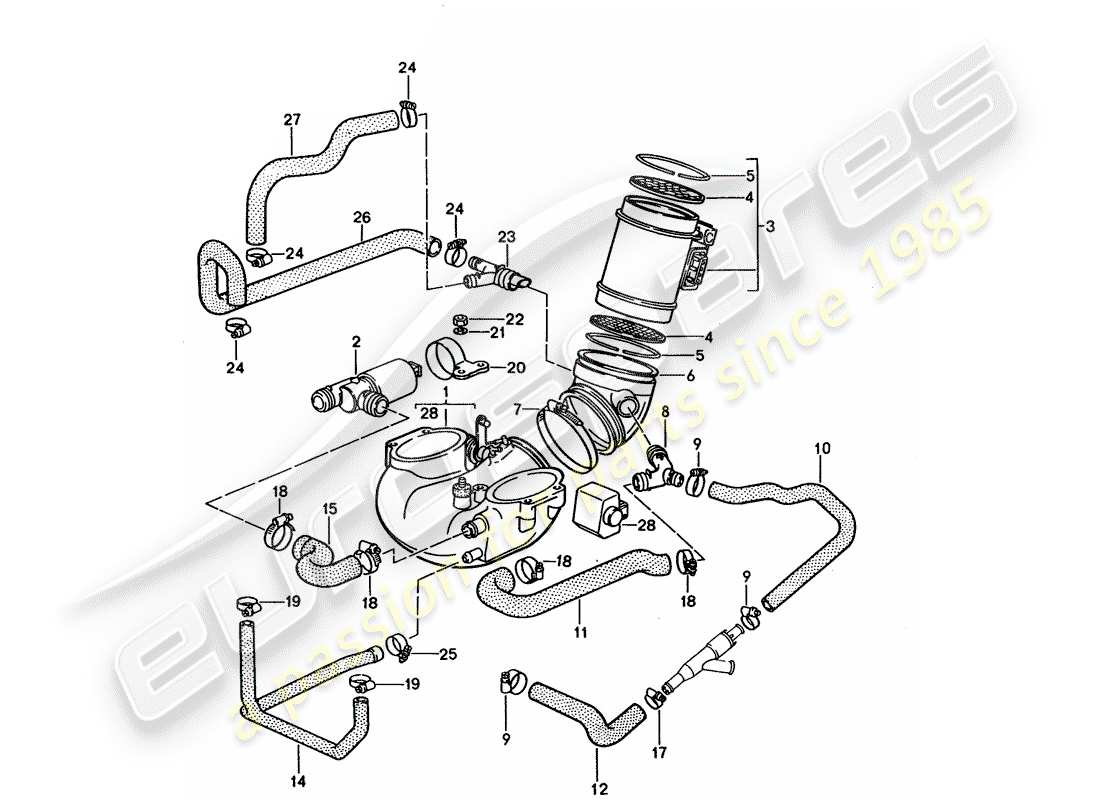 porsche 1994 (928) lh-jetronic - 1 diagrama de piezas