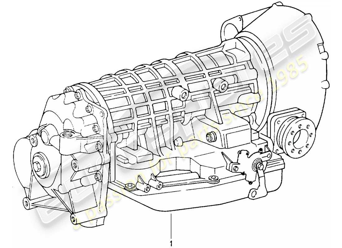 porsche 1994 (964) tiptronic - transmisión de reemplazo diagrama de piezas