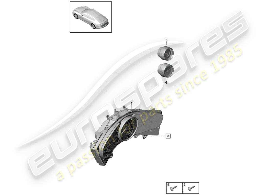 porsche 2019 (panamera 971-1) combinación de instrumentos diagrama de piezas