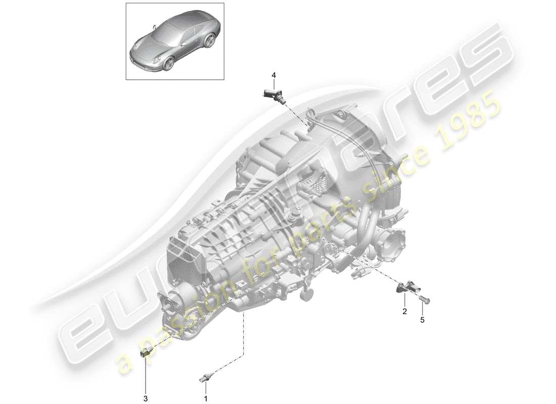 porsche 2012 (991-1) manual gearbox diagrama de piezas