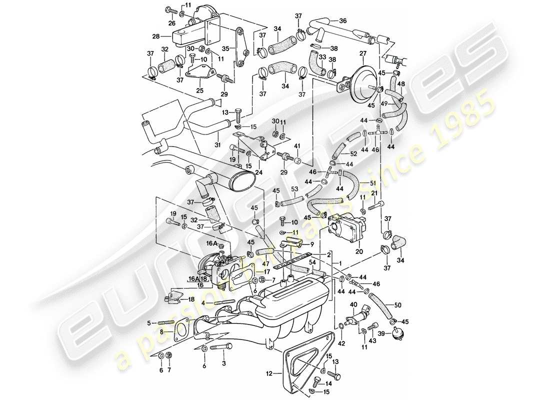 porsche 1979 (924) k-jetronic diagrama de piezas