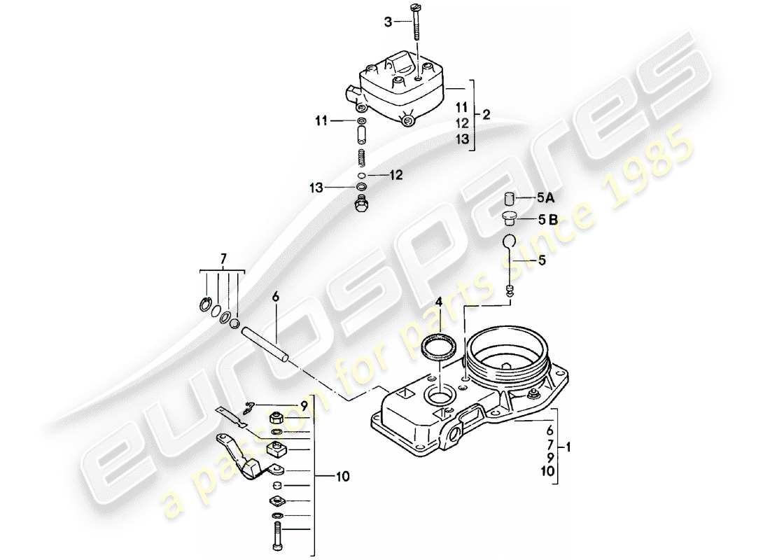 porsche 1981 (924) k-jetronic - 1 - unidad de control de mezcla diagrama de piezas