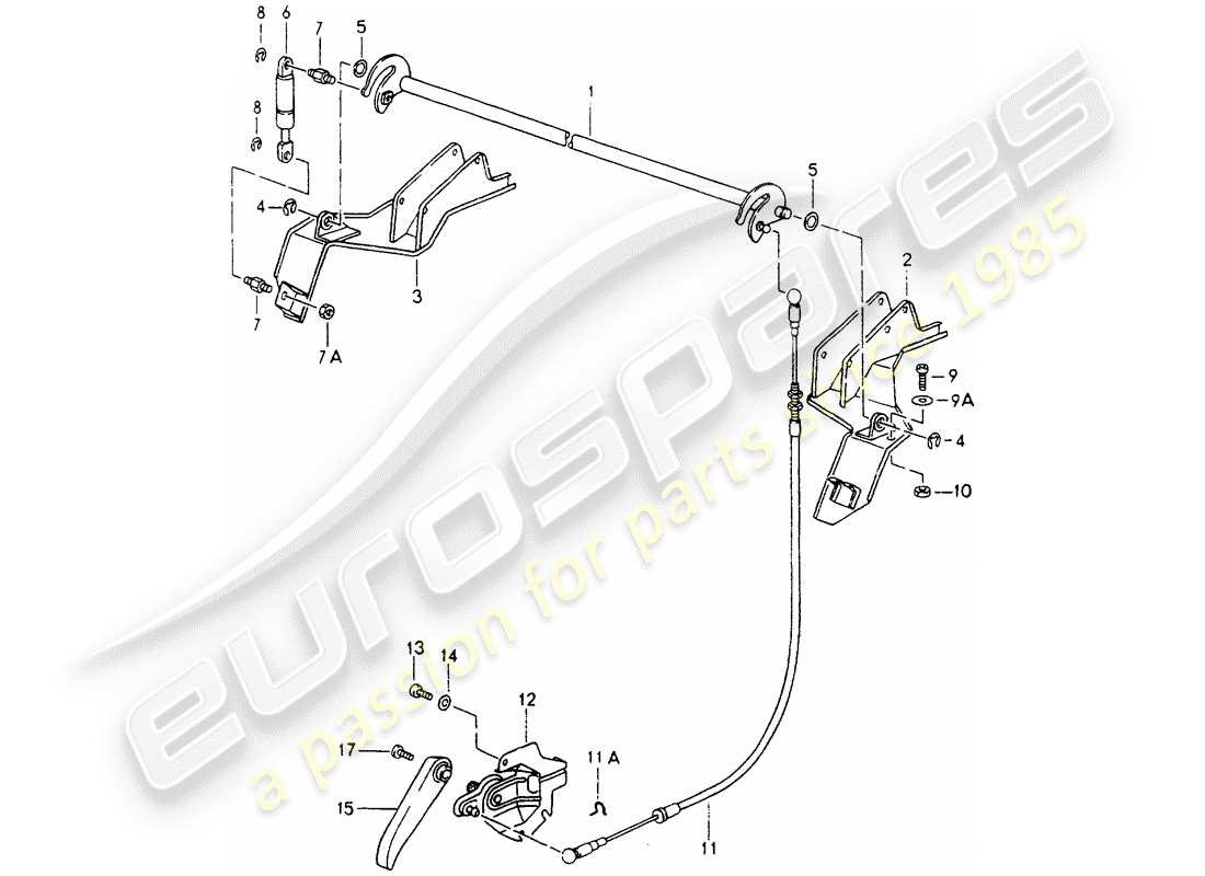 porsche 1994 (964) cubierta trasera - eje relé - piezas únicas diagrama de piezas