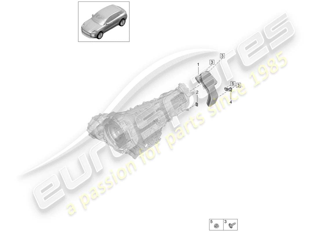 porsche 2019 (macan) diagrama de piezas del conducto de aire
