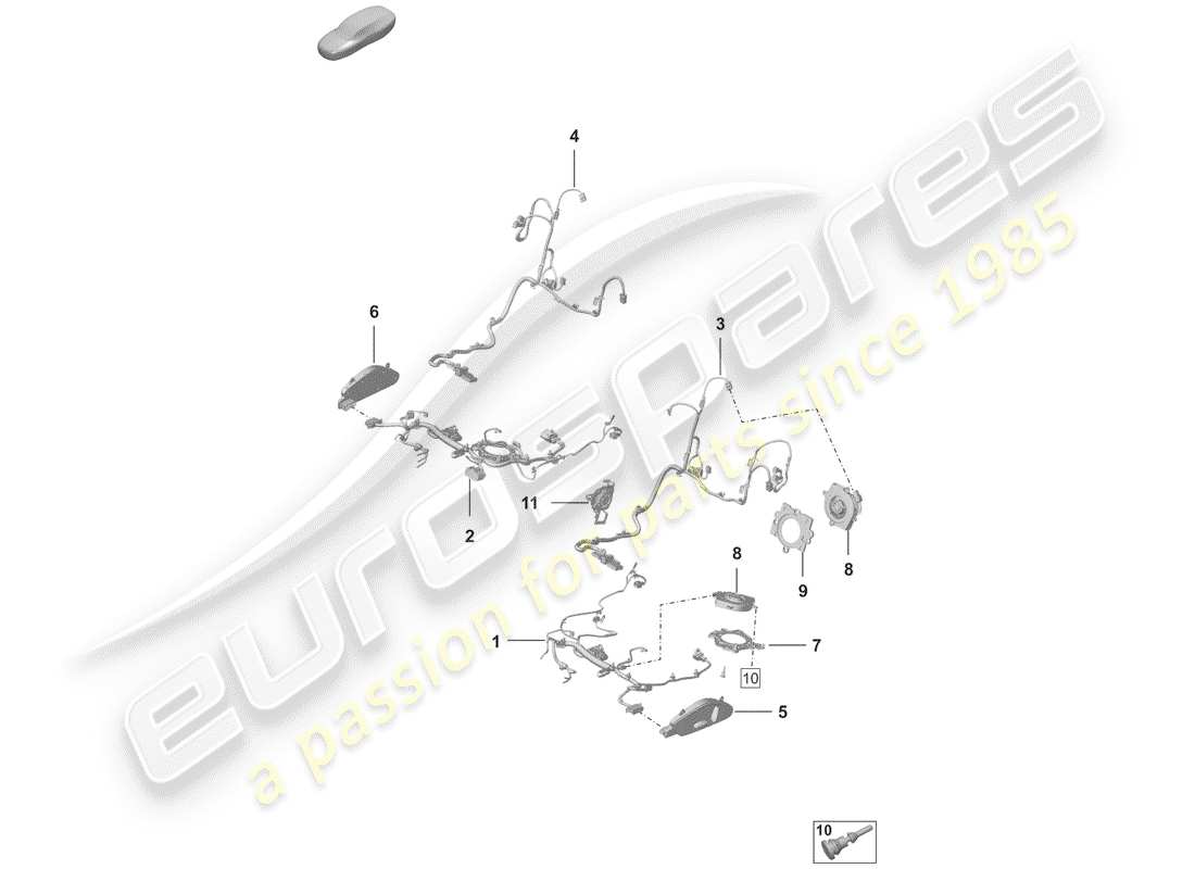 porsche 2020 (992-1) electricidad diagrama de piezas